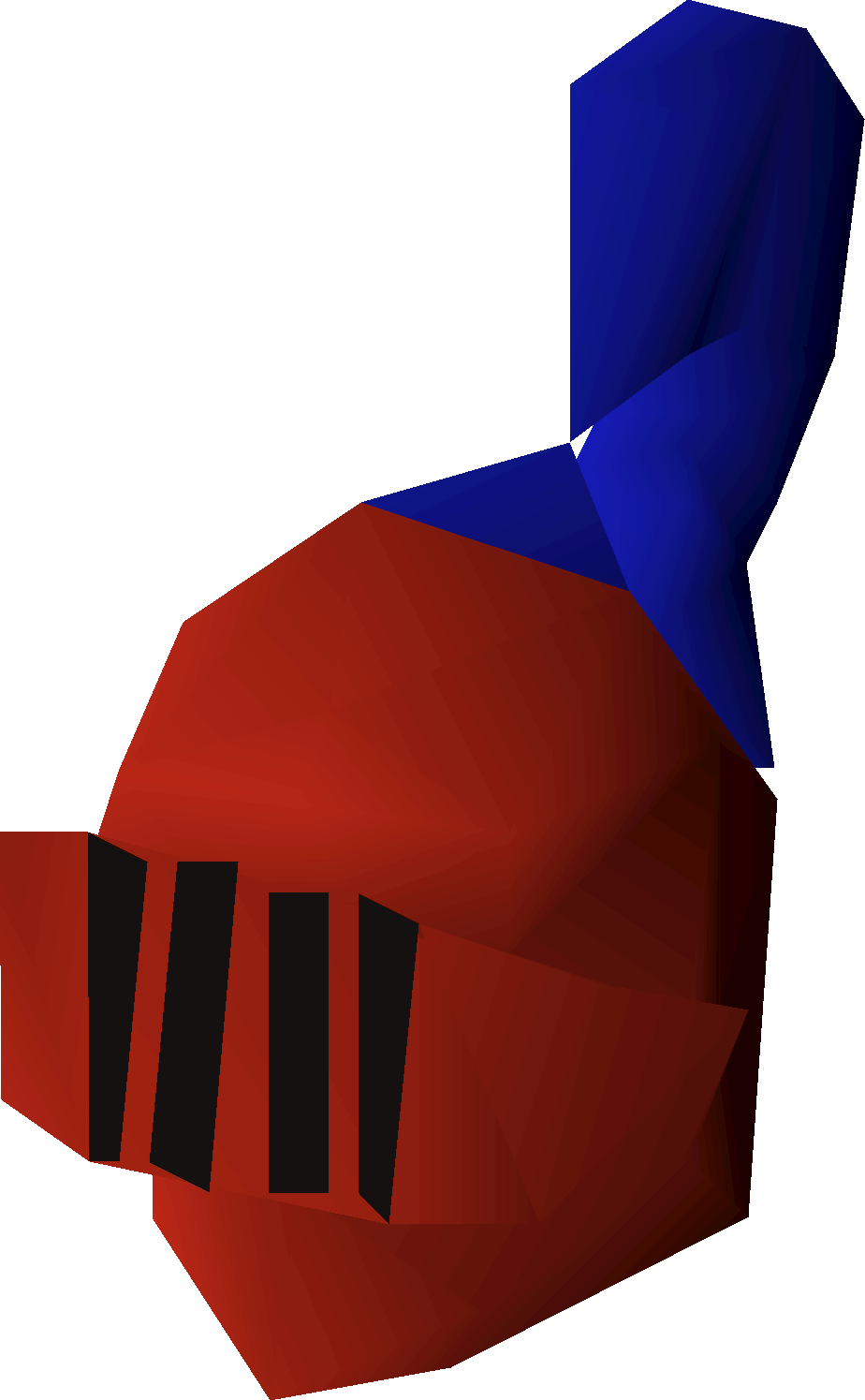 Decorative full helm (red) detailed picture