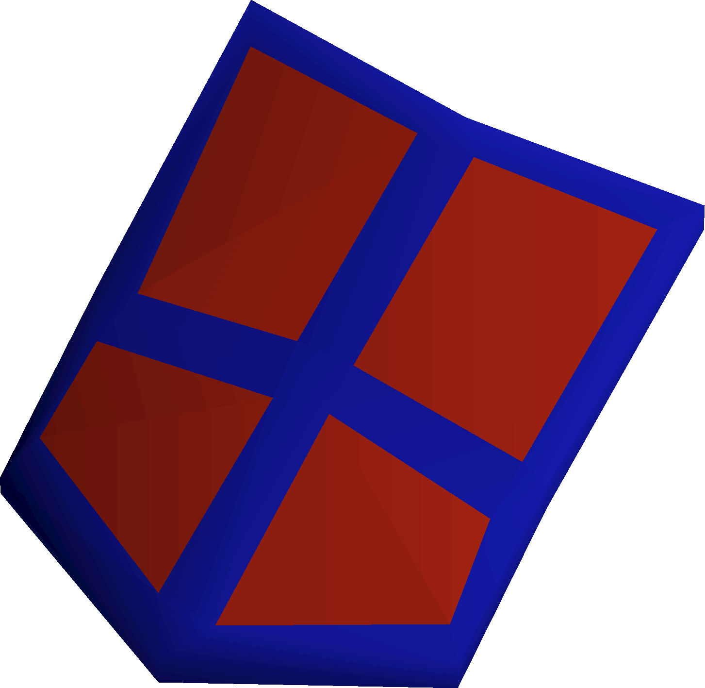 Decorative shield (red) detailed picture