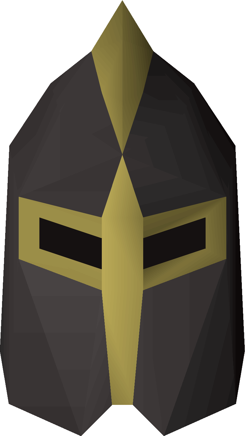 Elite black full helm detailed picture