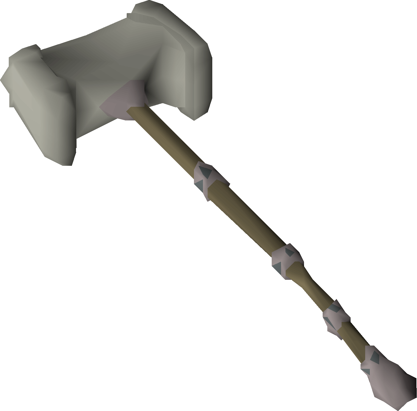 Granite maul (ornate handle) detailed picture