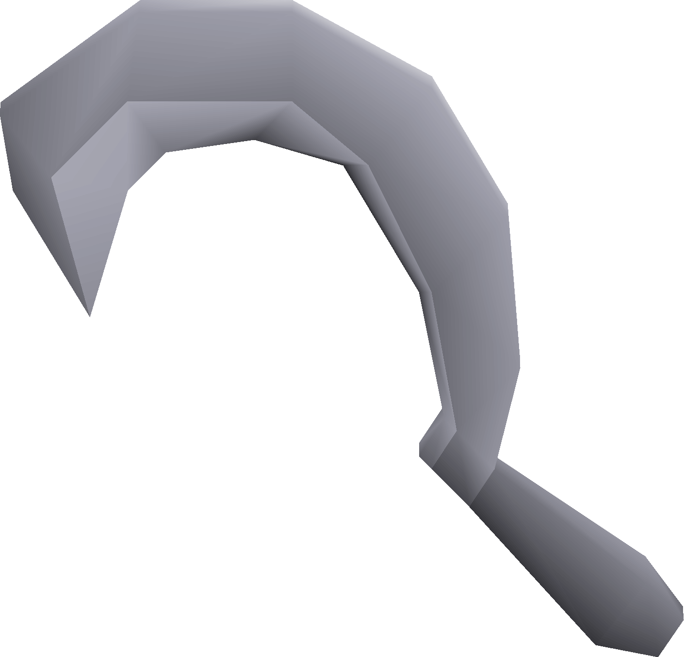 Silver sickle (b) detailed picture